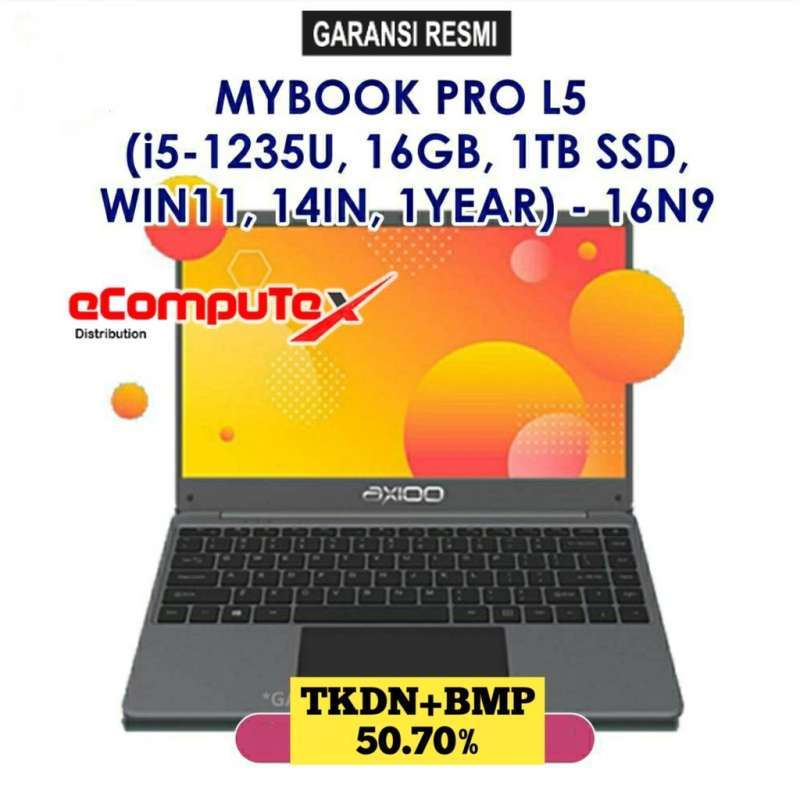 LAPTOP AXIOO MYBOOK PRO L5 (16N9) RAM 16GB/ 1TB SSD NVME CORE I5 WIN11 UK  14