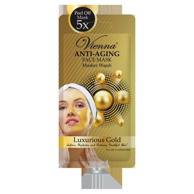 Jual Vienna Peel Off Mask Anti Aging Luxurious Gold Sachet 30ml Online November 2020 Blibli