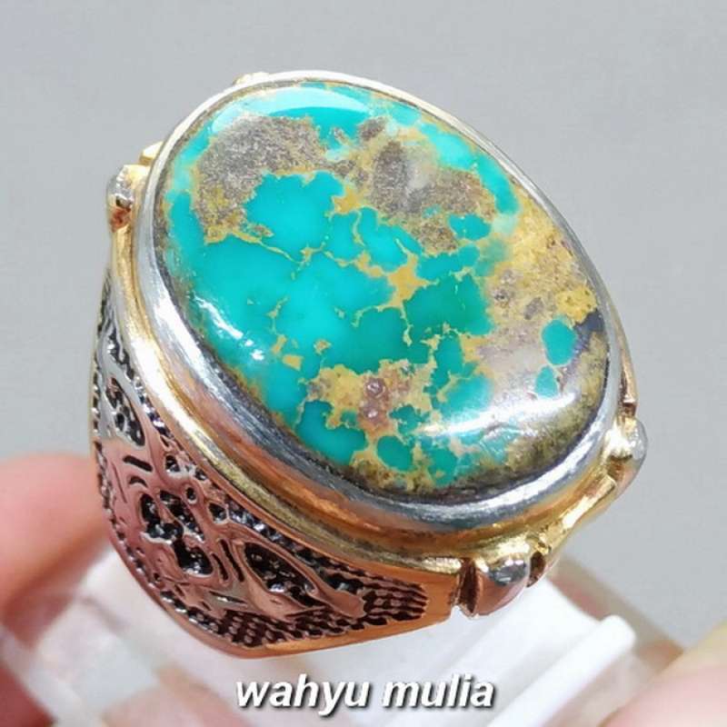 Batu Pirus Persia Urat Emas Asli (Kode 1725)
