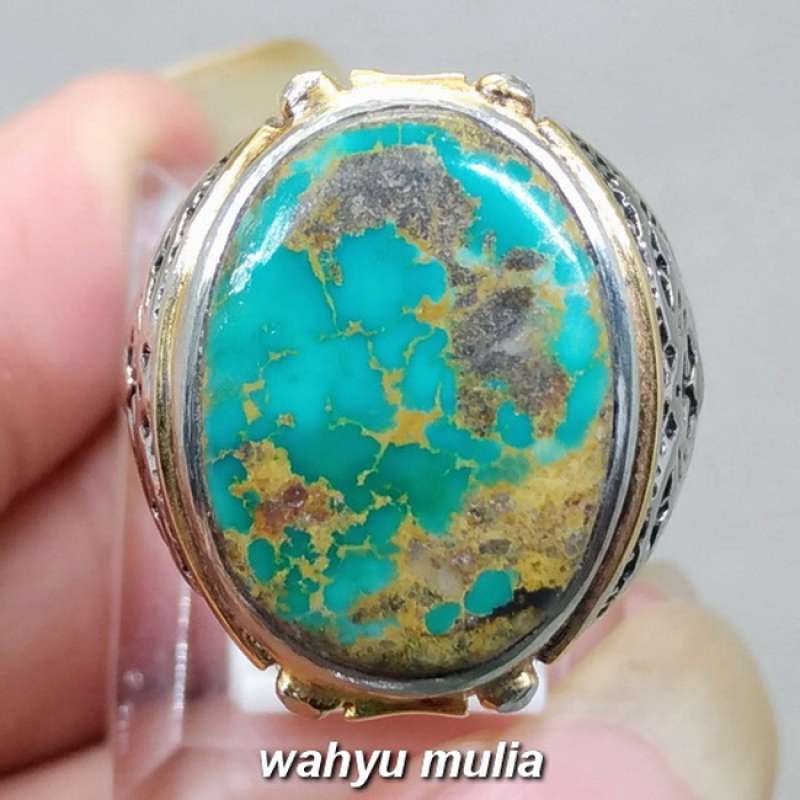 Batu Pirus Persia Urat Emas Asli (Kode 1725)