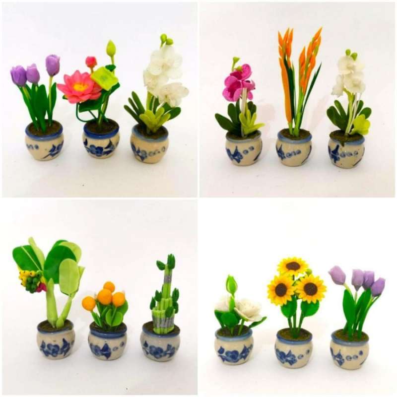 Bunga Teratai Mini Plastik