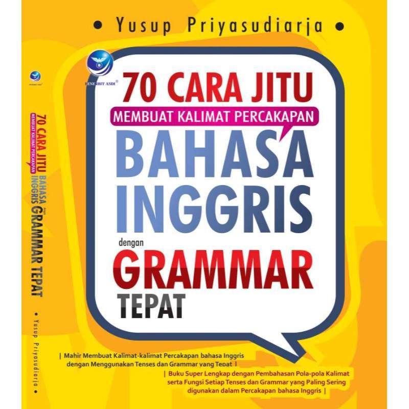 Jual 70 Cara Jitu Membuat Kalimat Percakapan Bahasa Inggris Dengan Grammar Tepat Online Mei 2021 Blibli