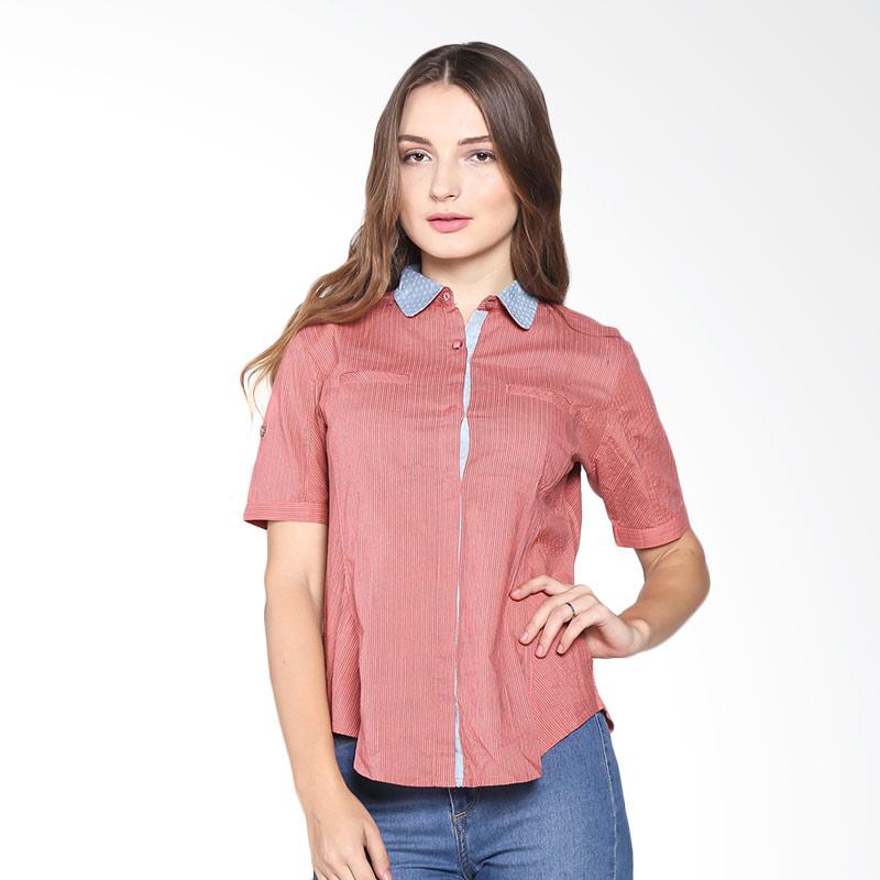 Lois Girl Shirt - Coral stripes [KC 369]