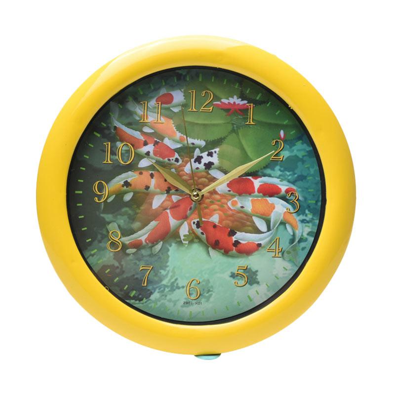 Jual Jam Dinding Ik 01 Motif Ikan Koi Ring Yellow 29cm Online