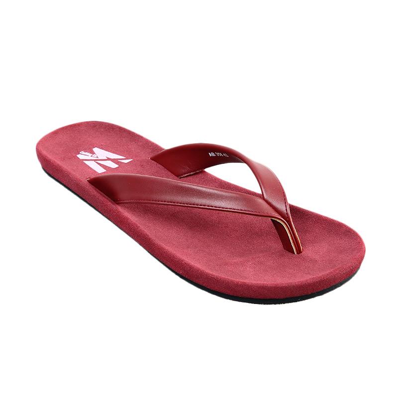 Minarno Basic Faux Leather Sandals - Red