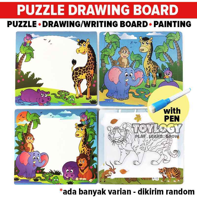Jual Mainan Edukasi Anak Puzzle Drawing Writing Board Painting Pen Gambar Murah Mei 2021 Blibli