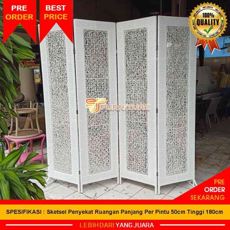 Jual Harga 1 Pintu Daun Sketsel Penyekat Ruangan Anyaman Sintetis Kombinasi Rangka Besi Terbaru Juni 2021 Blibli