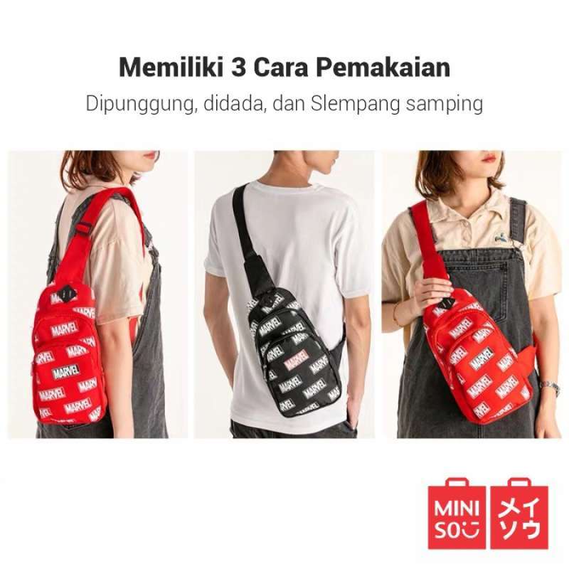 Sling bag marvel miniso store