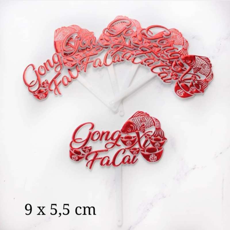Jual Topper Kue Tusuk Imlek Sincia Gong Xi Fa Cai Koi Koin Yuan Red 4 Pcs Online Februari 2021 Blibli Makanan khas imlek selalu hadir dalam setiap perayaan tahun baru cina. topper kue tusuk imlek sincia gong xi fa cai koi koin yuan red 4 pcs