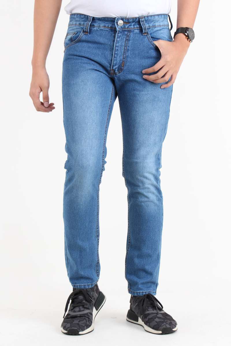 Celana Pria Slim Fit Jeans Pria Skinny 