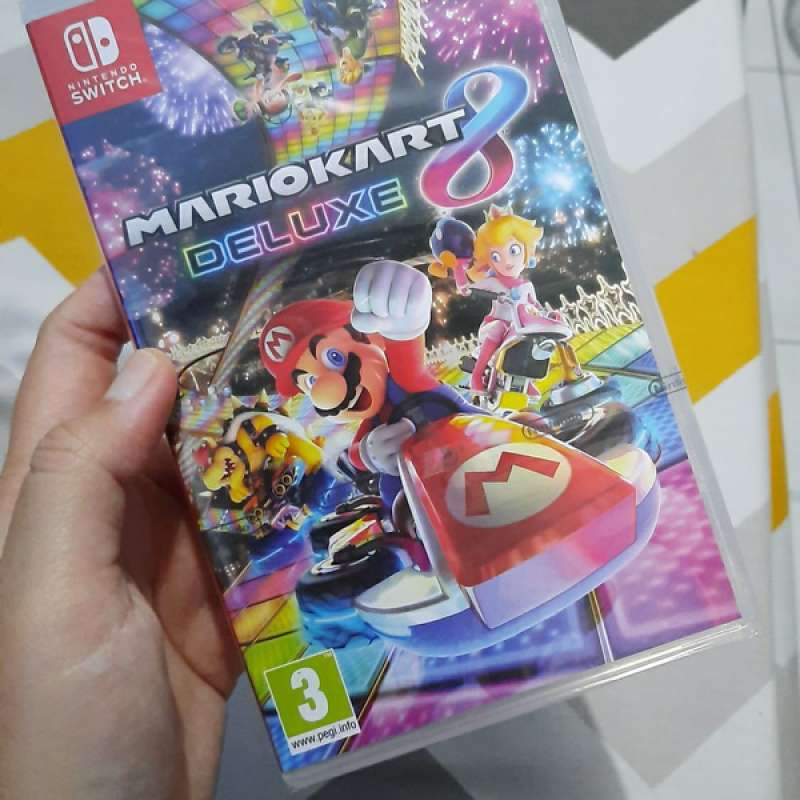 nintendo switch with mario kart deluxe