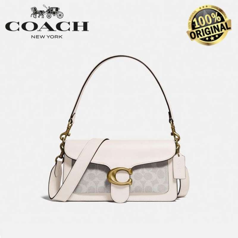 Jual Coach Tabby 26 Signature Canvas in white