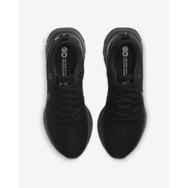 nike react infinity run triple black