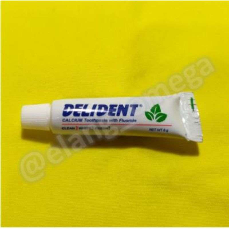Elang Omega pasta gigi delident nett 6gr Calcium toothpaste with fluoride