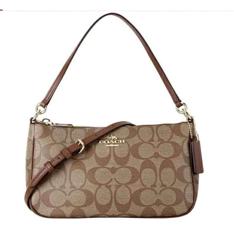Coach handle hotsell pouch