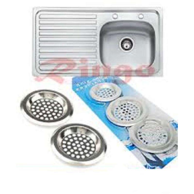 Jual Stainless Steel Sink Filter Drain Basin Sink Strainer Kitchen 6 Pcs Online April 2021 Blibli