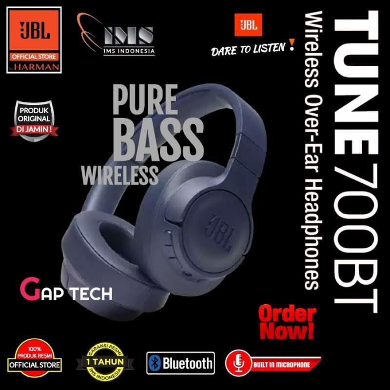 JBL TUNE 700BT Nirkabel Bluetooth Headphone Pure Bass Earphone Gaming  Olahraga Headset Koneksi Multi Point Handsfree dengan Mic|Earphone \u0026  Headphone| - AliExpress