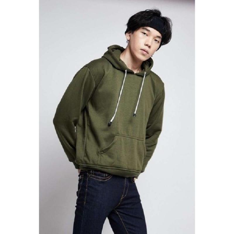 Jual Jaket Polos Jumper Hoodie Sweater Warna Hijau Army XXL di
