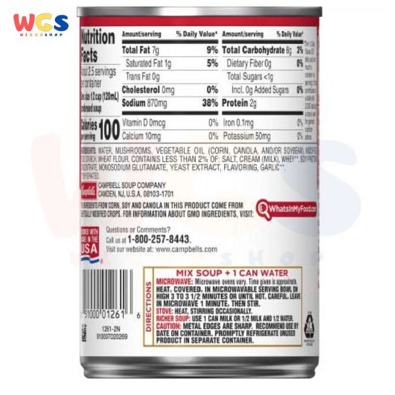 Jual Campbell's Condensed Cream of Mushroom Soup 10.5oz 298g ...