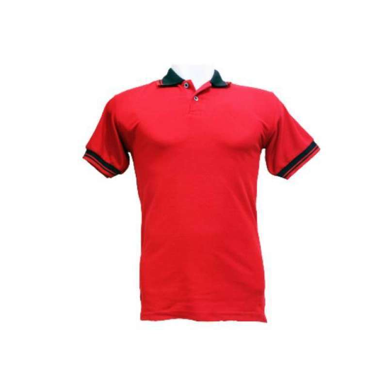 Jual Polo Shirt Kaos Kerah Merah Kombinasi Baju Pria Cowok Kaus Casual Polos Tangan Lengan Pendek Online April 2021 Blibli