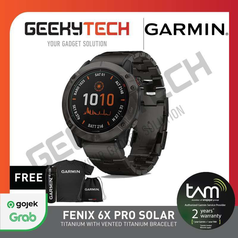 Promo Garmin Fenix 6x Pro Solar Titanium Carbon Gray DLC - DLC Titanium  Band di Seller GeekyTech Official Store - Kota Jakarta Utara, DKI Jakarta |  Blibli