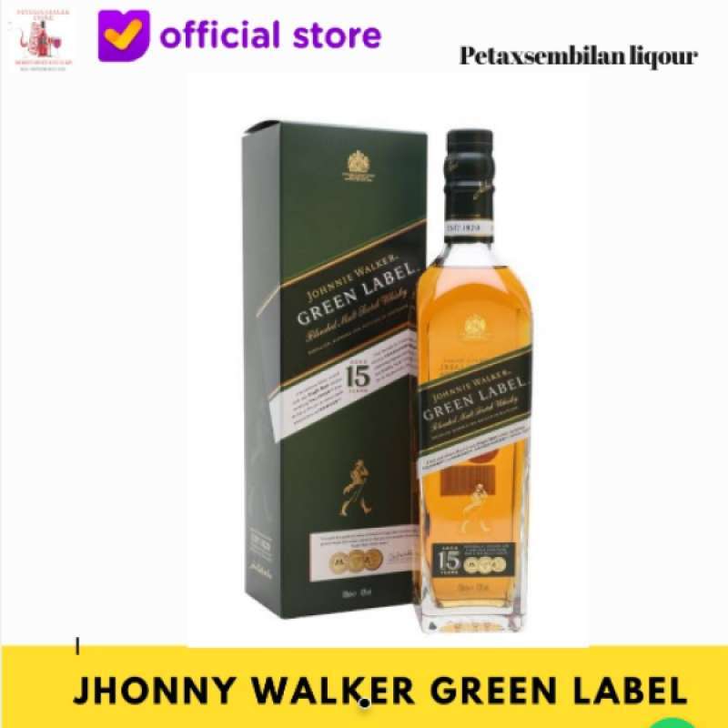 Jual Johnnie Walker Green Label 15 Year Old 70cl 43 - Johnnie walker green label whisky