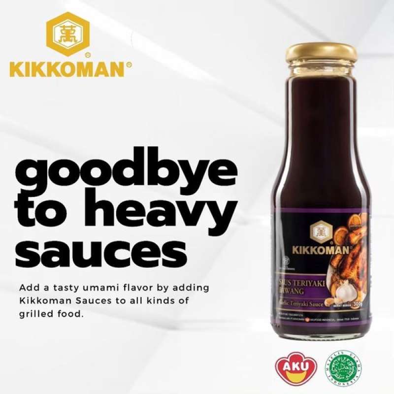 Jual Kikkoman Garlic Teriyaki Sauce Saus Bawang Halal 300 G ...