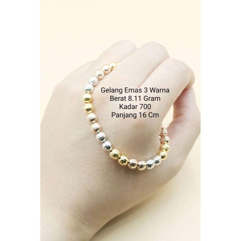 Jual UBS gelang emas 3 warna 0 74 16321 di Seller Toko Emas ...