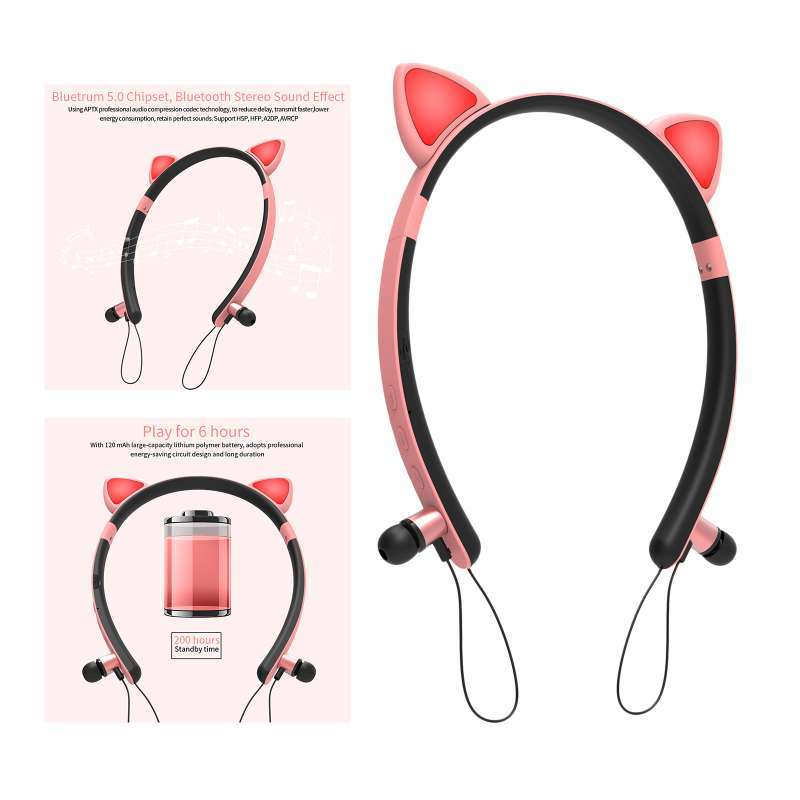 Promo Cat Ear Bluetooth Headset Stereo 