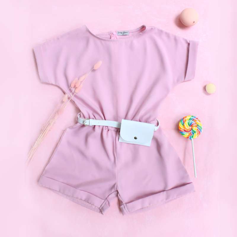 Jual Little Glam Pancake Lilac Jumpsuit 