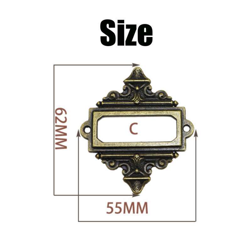 Promo File Drawer Cabinet Card Tag Label Holder Metal Frame ...