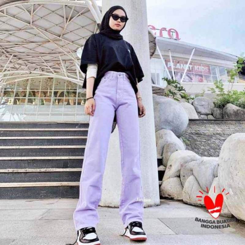 Jual CELANA JEANS Highwaist Loose Jeans 