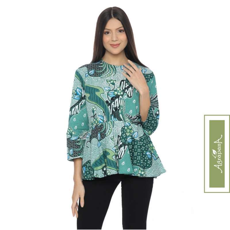 Promo Agrapana Bayu Blouse Baju Batik Atasan Wanita Couple Lengan Panjang  di Seller Batik Agrapana Official Store - Kota Bandung, Jawa Barat | Blibli
