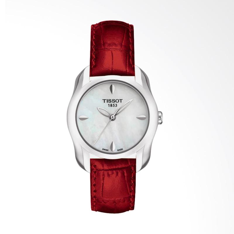TISSOT T-Wave Round Mother of Pearl Dial Red Leather T023.210.16.111.01