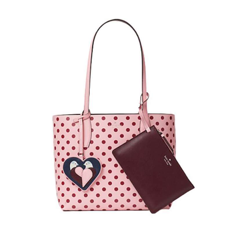 kate spade arch reversible leather tote bag with pouch