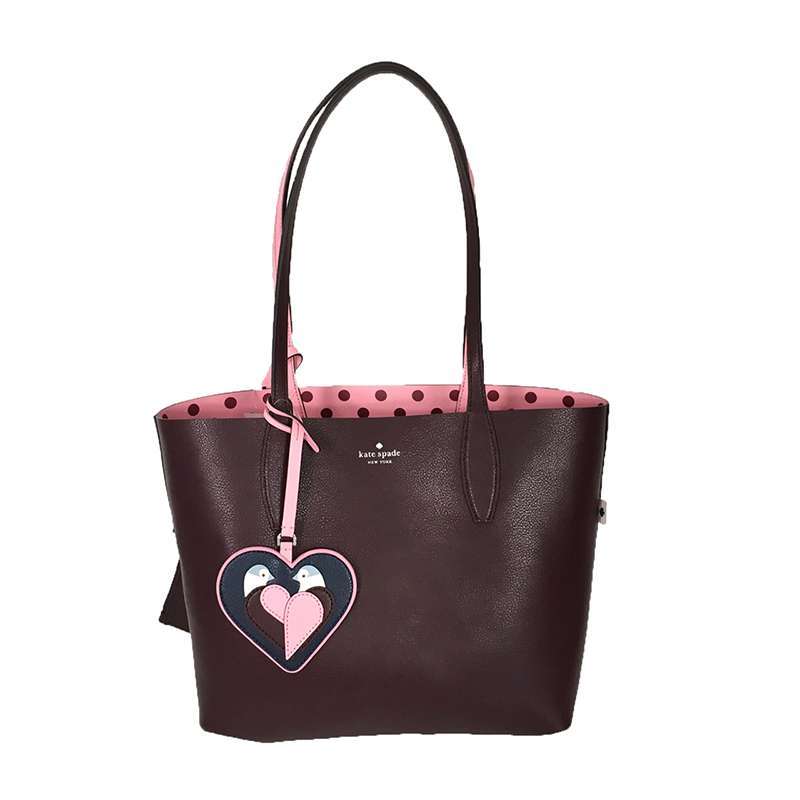 kate spade arch reversible leather tote bag with pouch