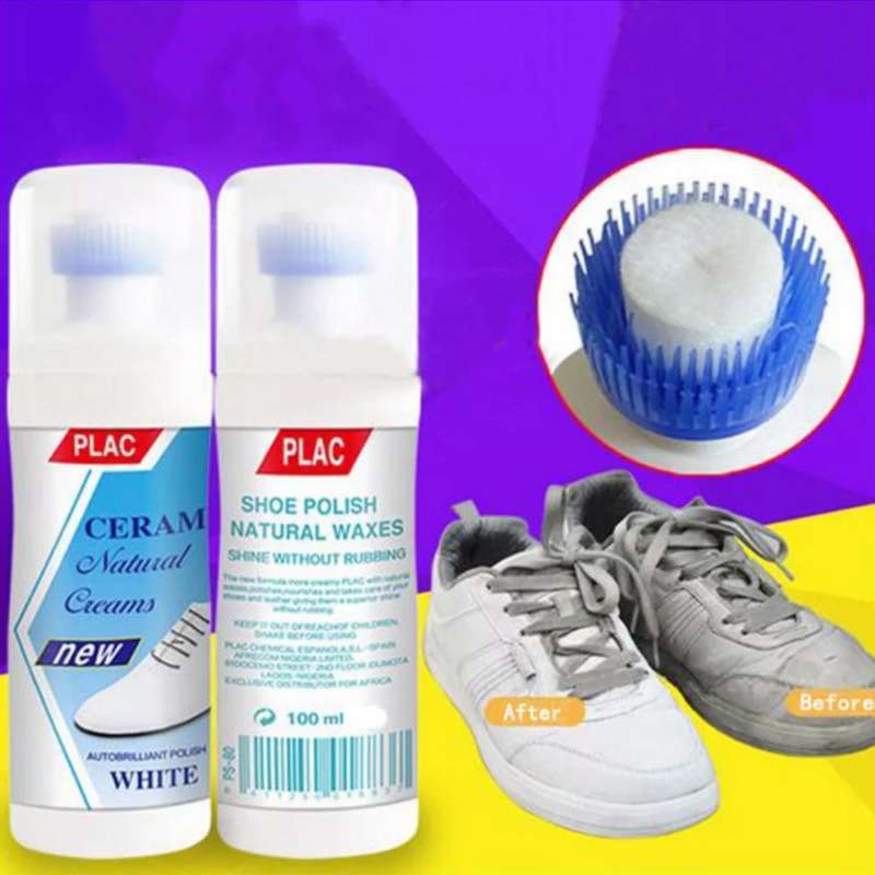 Jual Pembersih Sepatu Putih PLAC Shoes Cleaner Polish di Seller