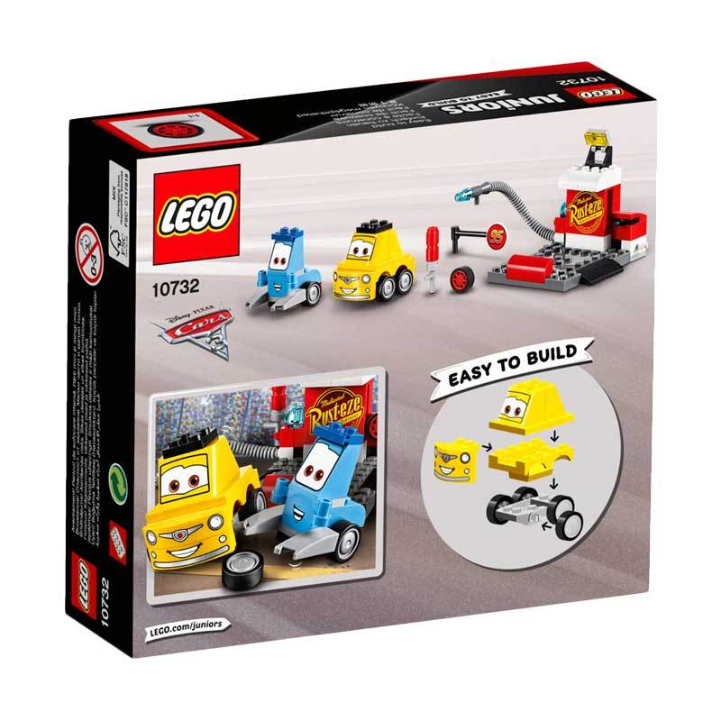 lego juniors guido and luigi's pit stop