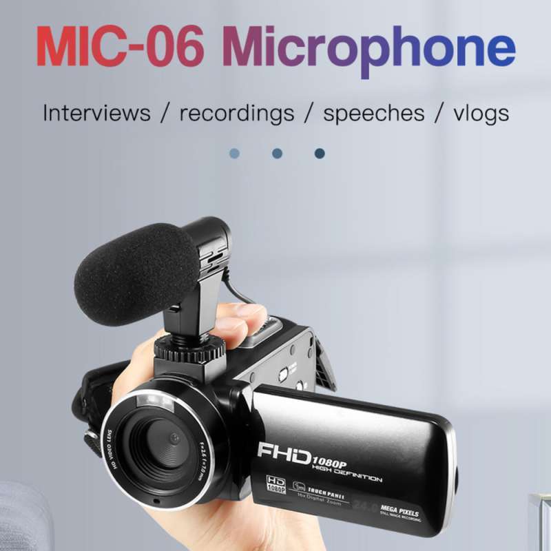 mamen mic 06 shotgun mic vlogging microphone for vlog camera mirrorless dslr smartphone hp