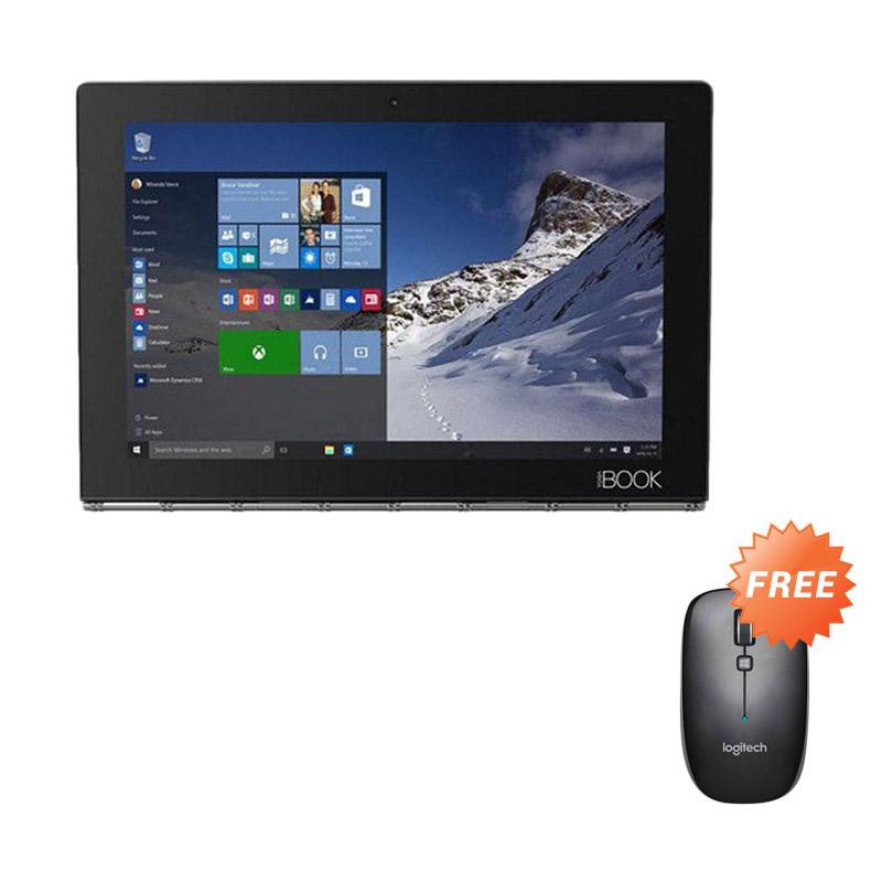 Lenovo Yoga Book Windows Laptop 2 in 1 - Carbon Black + Free Logitech M557 Dark Gray Bluetooth Mouse