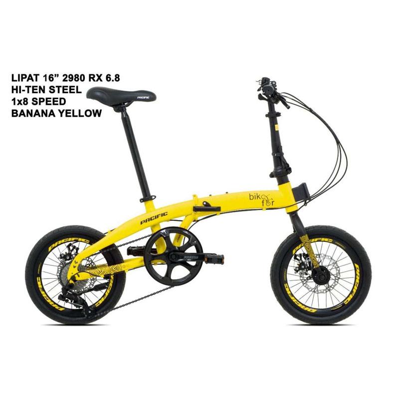Jual Sepeda Lipat 16 Inch Pacific 2980 Rx 6.8 Hi Ten Steel Folding Bike Di Seller Sepedamania7 Gebang Raya Kota Tangerang Blibli