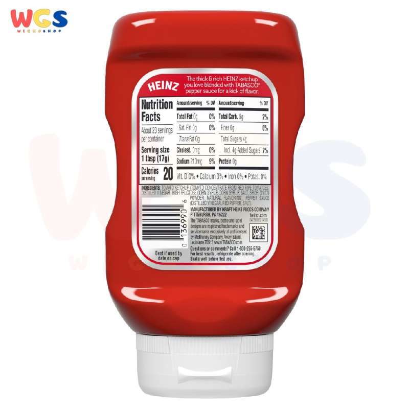 Jual Heinz Hot and Spicy Tomato Ketchup With Tobasco Pepper ...