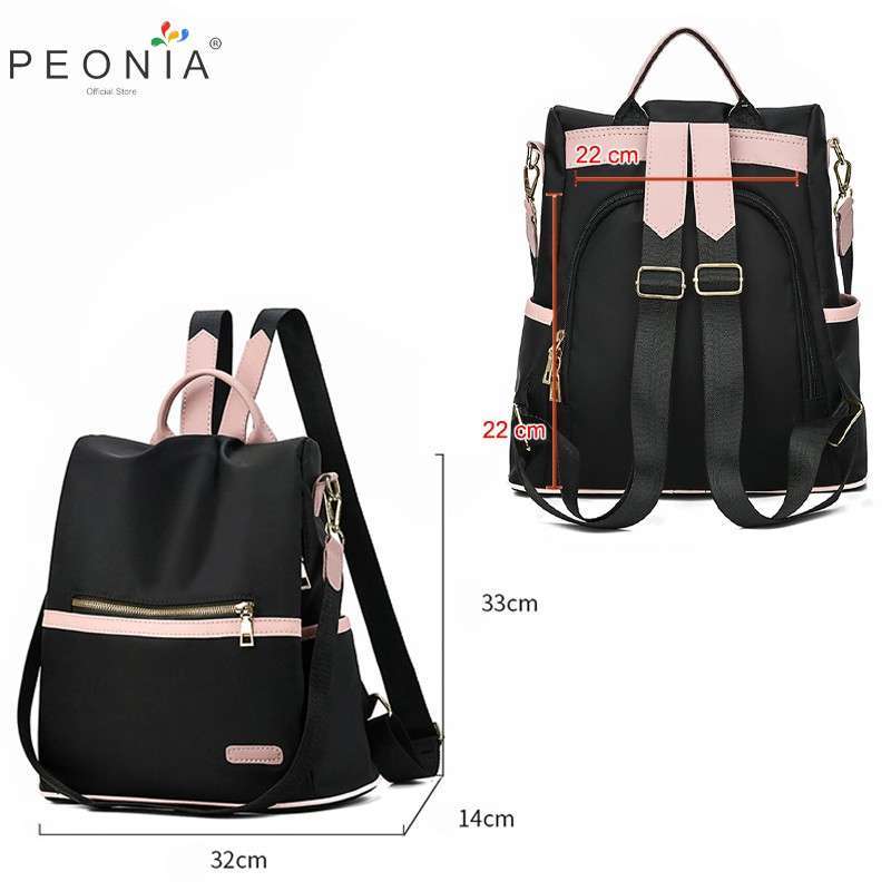 peonia tas ransel wanita import kantor kerja sekolah kuliah trendy korea backpack bag carla full01 c1bzawdh