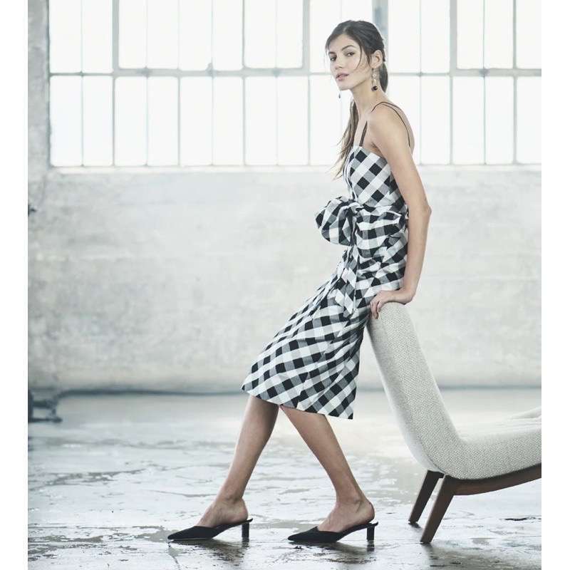 Jual WHBM Gingham Sheath Midi Dress 