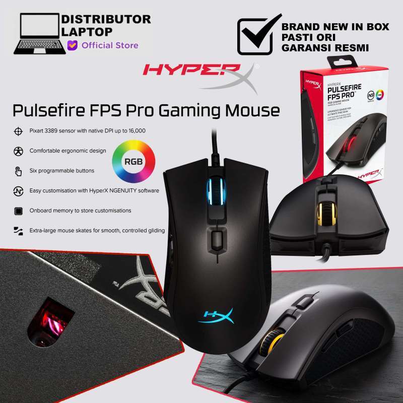 Jual HyperX Pulsefire FPS Core/Pro - RGB Gaming Mouse - Pulsefire Core di  Seller Distributor Laptop - Cideng, Kota Jakarta Pusat | Blibli