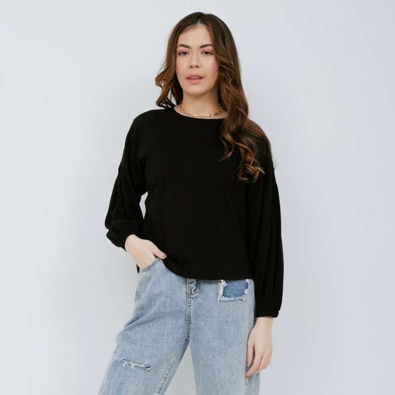 Promo NONA Basic Tee Long Sleeve Black 