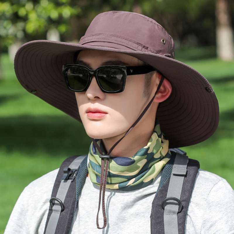 Wide Brim Bucket Hat Sunscreen Cap 