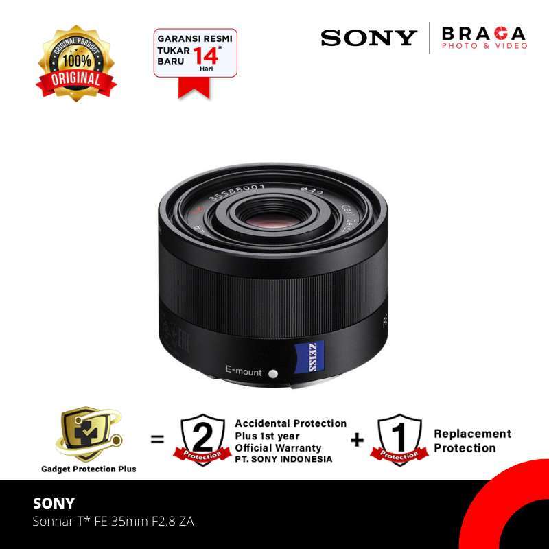 Braga Photo Video Sony SEL35F28Z Sonnar T* FE 35mm ZA Lensa Kamera