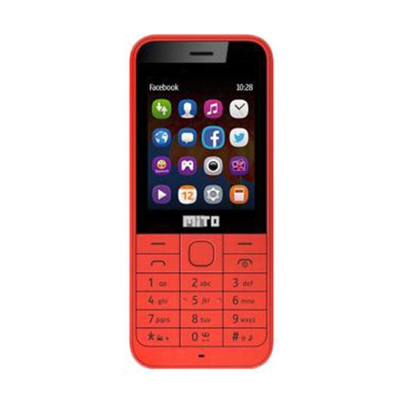 Mito 122 Handphone Candybar - Red [Dual SIM/Camera]