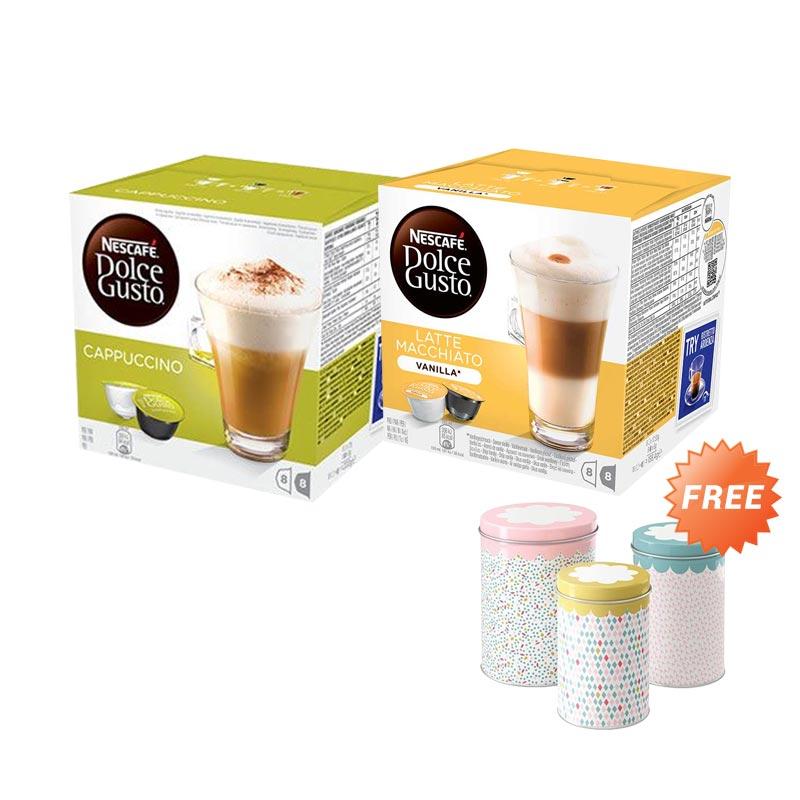 Jual Nescafe Dolce Gusto Cappucino [3 Box] + Vanilla Latte [3 box] + Free  Uddig Toples di Seller Blibli.com - Kota Jakarta Barat, DKI Jakarta | Blibli